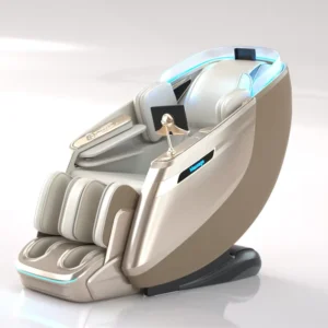 L61 3D Massage Chair with Gold Trim LED Ambient Light Premium Leather for Home Hotel SPA OEM ODM Bulk Order