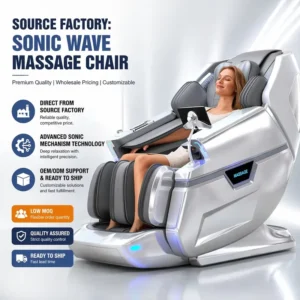 L65YB Luxury 3D AI Smart Massage Chair Touchscreen Voice Control Heating Kneading Space Cabin Sonic Sound Massage Chair