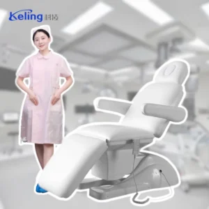 LED Esthetician Facial Chair 2 Sections Multi Function Electric Cosmetic Spa Stretcher Beauty Salon Massage Table Bed