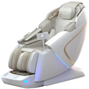 LEERCON AI Robot Massage Chair Fully Body Automatic Professional 4D Thai Stretching Foot Roller Calf Massage Leather