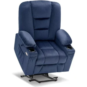 Large Power Lift Recliner Sofa Chairs with Massage and Heat Electric Riser Lift Recliners for Elderly