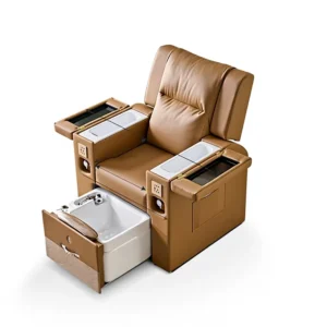Leather Commercial Salon Nail Spa Sofa Multi Functional Electric Reclining Chair with Eyelash Massage and Foot Bath