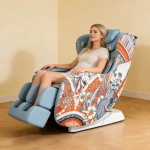 Licensed Pattern Massage Chair 126CM SL Track 3D Mechanism 6 Techniques Home Wellness