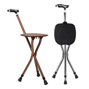 Light Weight Aluminum Alloy Folding Stool Walking Stick with Chair