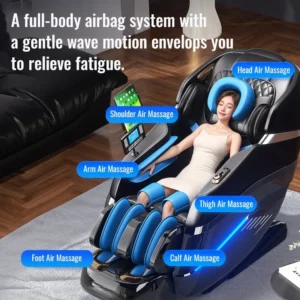 Long SL Rail Massage Chair with Wear Resistant PU Leather