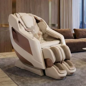 Luxury 4D Black Large Massage Chair SL Rail Health Detection AI Voice Control Thai Stretching