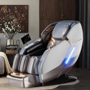 Luxury 4D Full Body Zero Gravity Massage Chair with PU Leather and 7 Point Air Pressure Kneading Back & Calf Stretch Features