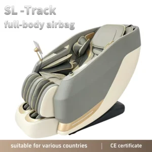 Luxury 4D Massage Chair Full Body SL Track Zero Gravity Space Capsule Shiatsu Massage Musical Function PU Leather