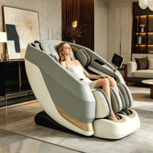 Luxury 4D Massage Chair SL Track Zero Gravity Full Body Shiatsu PU Leather Infrared Physiotherapy Musical Function