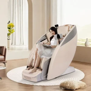 Luxury 4D Massage Chair with Dual Core Stretch Shiatsu Zero Gravity Double Mechanism Heating Chair for Home Hotel Office Use