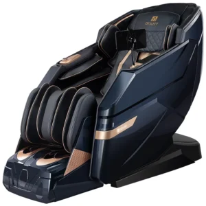 Luxury 4D+3D Dual Core Massage Chair 147cm SL Track Zero Gravity Airbag Heating Home Spa Gift