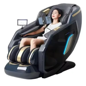 Luxury 6D Zero Gravity Full Body Shiatsu Massage Chair Smart SL Track Air Neck Leg Waist Foot Portable Leather Leisure