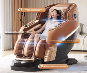 Luxury AI Smart Zero Gravity Full Body Electric Massage Chair Portable Foldable with Shiatsu Function for Neck Waist Leg Foot