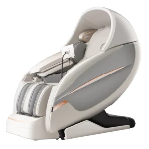 Luxury Black White Leather AI Voice Control 4D 0 Gravity Massage Chair