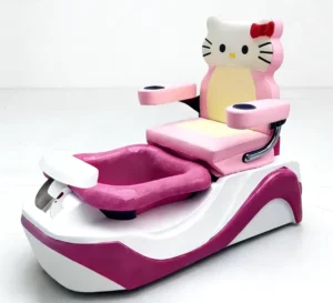 Luxury Children’s Pedicure Chair with Cartoon Patterns Shiatsu Massage Magnetic Pump PU Leather for Spa Salon Manicure Foot Care