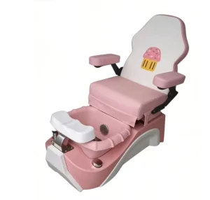Luxury Children’s Pedicure Chair with Cartoon Patterns Shiatsu Massage PU Leather Magnetic Pump for Spa Salon Manicure Foot Care