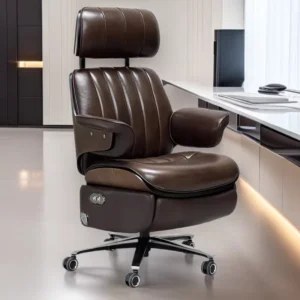 Luxury Cowhide Long Sitting Non Tiring Comfortable Massage Executive Chair Light Luxury Office Home Office Gym Hospital
