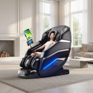 Luxury Dual Core Robot Massage Chair Space Capsule Full Body Head Foot Massager Electric Zero Gravity Ai Touch Screen Timing