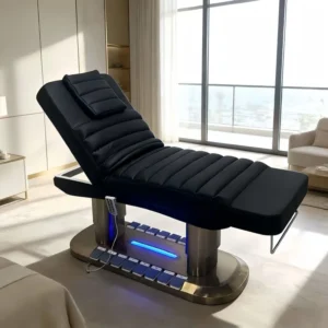 Luxury Electric 4 Motor Massage Chair Built-in Foot Control Waxing Adjustable Eyelash Bed Electric Beauty Heating Facial Massage Bed with Light