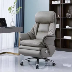 Luxury Electric Massage Office Chair Modern Design Ergonomic with Genuine Leather for Home Use