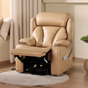 Luxury Electric Recliner Chair with Soft Fabric and Massage