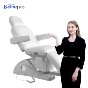 Luxury Electric Spa Bed 3 Motor Facial Massage Chair Built-in Foot Control Beauty Salon Furniture Pink Curved Lash Bed