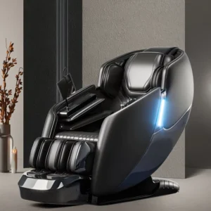Luxury Electric Spa Massage Chair Full Body Multi Functional 3D 4D SL Track Zero Gravity Bluetooth Hot Compress PU Leather