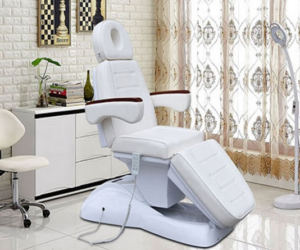 Luxury Facial Beauty Therapy Salon Chair Black Electric Beauty Bed