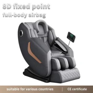 Luxury Fixed Point Massage Chair Full Body Zero Gravity Space Capsule Massager Sofa Large Touch PU Leather