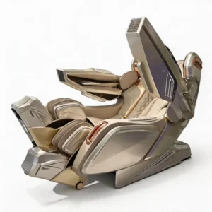 Luxury Foldable Space Pod Zero Gravity 4D Full Body Massage Chair SL Track AI Scan Heating Airbag Bluetooth OEM