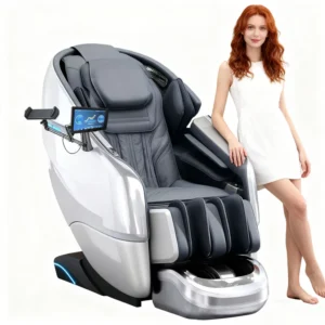 Luxury Full Body Massage Chair AI Body Scanning and 3D Zero Gravity Reclining Bluetooth Speaker for Home Relaxation
