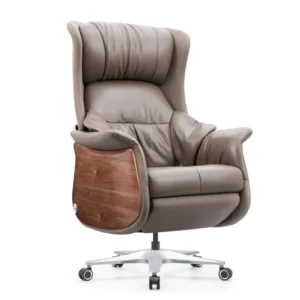 Luxury Genuine Leather Electric Modern Executive Massage Reclining Office Chair High-end Home Gym School Hotel Workshop
