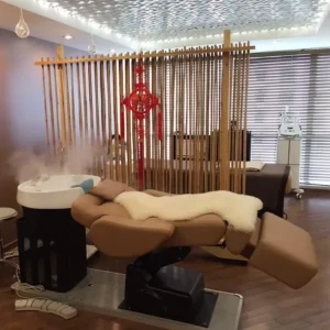 Luxury Hair Chair Electric Salon Furniture Bed Washing Salon Waterfall Headspa Bed Massage Electric Shampoo Chair Bed