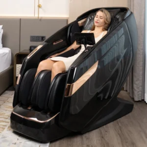 Luxury Heated Back Roller Talking Massage Chair 5D SL Track