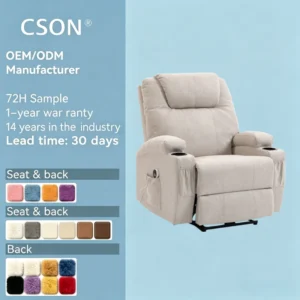 Luxury Home Furniture Electric Massage Recliner Chair with Heating and Lay Back