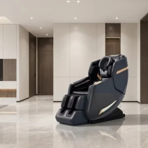Luxury Leather Full Body 3D Shiatsu Royal Salon Human Touch Airbag Shampoo Massage Chair With Head Massage