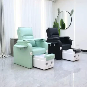 Luxury Leather Reclining Electric Pedicure Throne Chair For Nail Salon Spa With Comfortable Design