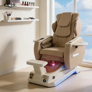 Luxury Magnetic Jet Electric Massage Foot Spa Salon Manicure Chair Pedicure Chair For Nail Salon With Led Lighting