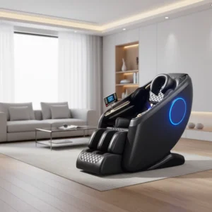 Luxury Massage Chair Black 8D Zero Gravity Spacecraft Waist and Leg Heating Bluetooth Music