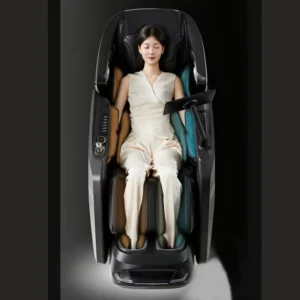 Luxury Massage Chair with Leg Scraper 5 Level Intensity Waist Heat 55°C Dual Engine Elderly Care Solution