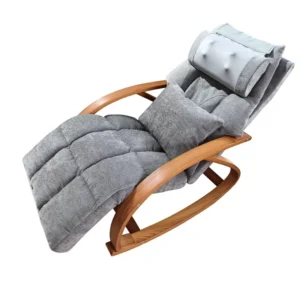 Luxury Modern Electric Breathable Cotton Linen Full Body Shiatsu Vibrating Heating Rocking Recliner Massage Chair 150kg Capacity