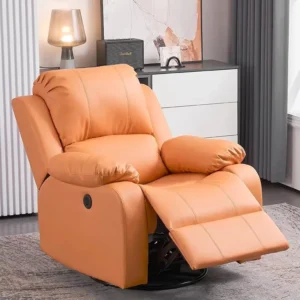 Luxury Modern Living Room Individual Electric Zero Gravity Function Power Recliner Leather Sofa Head Tilt Massage Chair Metal