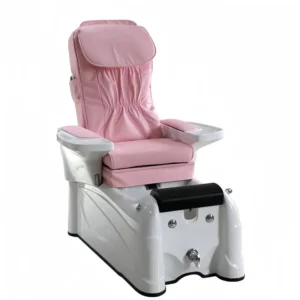 Luxury Nail Foot SPA Salon Furniture Pink Color Pedicure Stations Electric Massage Pedicure Chair