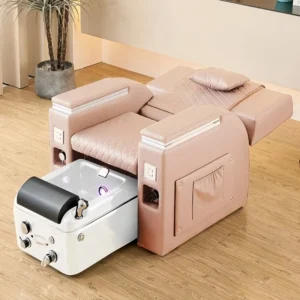 Luxury Nail Salon Electric Reclining Massage Foot SPA Lay Down Station Manicure Pedicure Chair