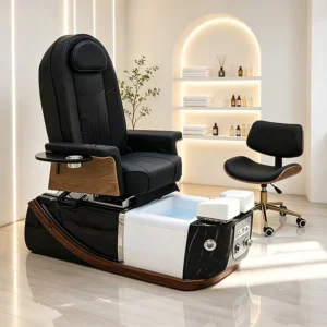 Luxury Nail Salon Equipment Foot Care Bath Chair Modern Electric Human Touch Massage Pedicure Spa Chair with Ventilation Opening
