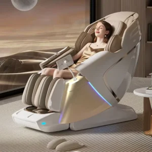 Luxury PU Leather Portable Foldable Full Body 4D Zero Gravity Massage Chair Dual Core Air Pressure Hot Compress Intelligent