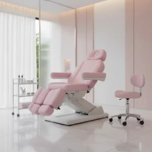 Luxury Pink Spa Salon Equipment Cosmetic 3 Electric Motor Beauty Esthetician Bed Facial Aesthetic Podiatry Tattoo Pedicure Chair