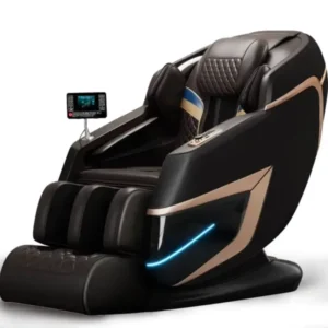 Luxury Portable Full Body 4D Zero Gravity Massage Chair with Neck Back Leg & Foot Heating Shiatsu Foldable Leather Design