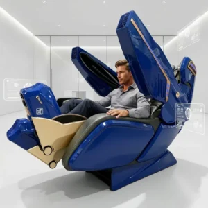 Luxury Premium Voice Control Zero Gravity Full Body 4D Robotic AI Intelligent PU Leather Massage Chair GW888