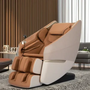 Luxury Pu Leather Full Body Massage Chair with Folding Recliner Zero Gravity and 3D SL Track for Relaxing Home Use
